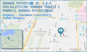 GRUNWALD - PRACOWNIA FIZJOTERAPII - ZDROWIE PSYCHICZNE SP. Z O.O. SPECJALISTYCZNY OŚRODEK TERAPII I PROMOCJI ZDROWIA PSYCHICZNEGO - ŚWIT 47/49,  POZNAŃ-GRUNWALD