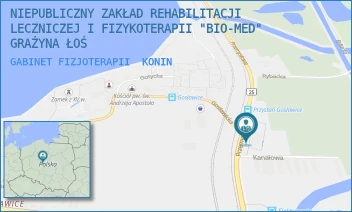 GABINET FIZJOTERAPII - NIEPUBLICZNY ZAKŁAD REHABILITACJI LECZNICZEJ I FIZYKOTERAPII "BIO-MED" GRAŻYNA ŁOŚ - PRZEMYSŁOWA 160,  KONIN