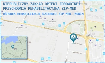 OŚRODEK REHABILITACJI DZIENNEJ ZIP-MED - NIEPUBLICZNY ZAKŁAD OPIEKI ZDROWOTNEJ PRZYCHODNIA REHABILITACYJNA ZIP-MED - PÓŁNOCNA 10,  KONIN