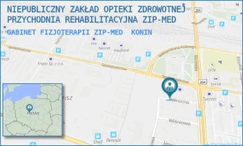 GABINET FIZJOTERAPII ZIP-MED - NIEPUBLICZNY ZAKŁAD OPIEKI ZDROWOTNEJ PRZYCHODNIA REHABILITACYJNA ZIP-MED - PÓŁNOCNA 10,  KONIN