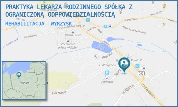 REHABILITACJA - PRAKTYKA LEKARZA RODZINNEGO SPÓŁKA Z OGRANICZONĄ ODPPOWIEDZIALNOŚCIĄ - 22-STYCZNIA 6,  WYRZYSK