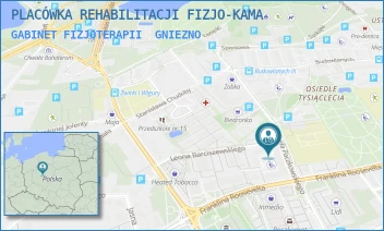 GABINET FIZJOTERAPII - PLACÓWKA REHABILITACJI FIZJO-KAMA - LEONA BARCISZEWSKIEGO 12,  GNIEZNO