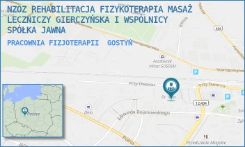 PRACOWNIA FIZJOTERAPII - NZOZ REHABILITACJA FIZYKOTERAPIA MASAŻ LECZNICZY GIERCZYŃSKA I WSPÓLNICY SPÓŁKA JAWNA - PRZY DWORCU 4A,  GOSTYŃ