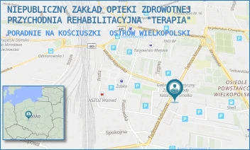 PORADNIE NA KOŚCIUSZKI - NIEPUBLICZNY ZAKŁAD OPIEKI ZDROWOTNEJ PRZYCHODNIA REHABILITACYJNA "TERAPIA" - KOŚCIUSZKI 21,  OSTRÓW WIELKOPOLSKI