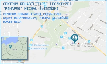 CENTRUM REHABILITACJI LECZNICZEJ "REHAPRO" MICHAŁ ŚLISIŃSKI - CENTRUM REHABILITACJI LECZNICZEJ "REHAPRO" MICHAŁ ŚLISIŃSKI - OS. KALINOWE 14C/10,  ROKIETNICA
