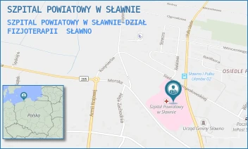 SZPITAL POWIATOWY W SŁAWNIE-DZIAŁ FIZJOTERAPII - SZPITAL POWIATOWY W SŁAWNIE - I GO PUŁKU UŁANÓW 9,  SŁAWNO