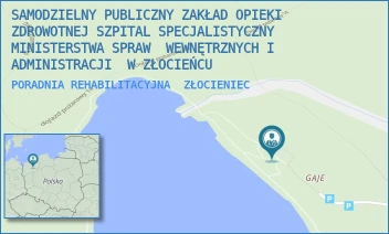PORADNIA REHABILITACYJNA - SAMODZIELNY PUBLICZNY ZAKŁAD OPIEKI ZDROWOTNEJ SZPITAL SPECJALISTYCZNY  MINISTERSTWA SPRAW  WEWNĘTRZNYCH I ADMINISTRACJI  W ZŁOCIEŃCU - KAŃSKO 1,  ZŁOCIENIEC