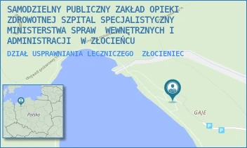 DZIAŁ USPRAWNIANIA LECZNICZEGO - SAMODZIELNY PUBLICZNY ZAKŁAD OPIEKI ZDROWOTNEJ SZPITAL SPECJALISTYCZNY  MINISTERSTWA SPRAW  WEWNĘTRZNYCH I ADMINISTRACJI  W ZŁOCIEŃCU - KAŃSKO 1,  ZŁOCIENIEC