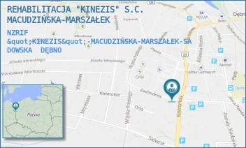 NZRIF "KINEZIS"-MACUDZIŃSKA-MARSZAŁEK-SADOWSKA - REHABILITACJA "KINEZIS" S.C. MACUDZIŃSKA-MARSZAŁEK - KOSTRZYŃSKA 8,  DĘBNO