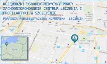 PORADNIA REHABILITACYJNA KOPERNIKA - WOJEWÓDZKI OŚRODEK MEDYCYNY PRACY - ZACHODNIOPOMORSKIE CENTRUM LECZENIA I PROFILAKTYKI W SZCZECINIE - KOPERNIKA 18,  SZCZECIN