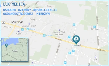 OŚRODEK DZIENNY REHABILITACJI OGÓLNOUSTROJOWEJ - LUX MEDICA - WELECKA 1A,  MIERZYN