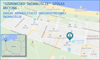 ZAKŁAD REHABILITACJI OGÓLNOUSTROJOWEJ - "UZDROWISKO ŚWINOUJŚCIE" SPÓŁKA AKCYJNA - EMILII GIERCZAK 2,  ŚWINOUJŚCIE