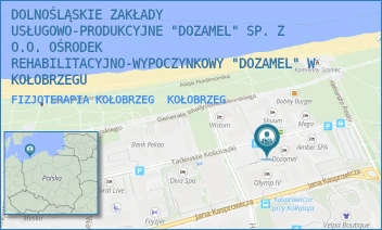 FIZJOTERAPIA KOŁOBRZEG - DOLNOŚLĄSKIE ZAKŁADY USŁUGOWO-PRODUKCYJNE "DOZAMEL" SP. Z O.O. OŚRODEK REHABILITACYJNO-WYPOCZYNKOWY "DOZAMEL" W KOŁOBRZEGU - TADEUSZA KOŚCIUSZKI 20,  KOŁOBRZEG