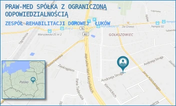 ZESPÓŁ REHABILITACJI DOMOWEJ - PRAW-MED SPÓŁKA Z OGRANICZONĄ ODPOWIEDZIALNOŚCIĄ - ANDRZEJA STRUGA 11,  ŁUKÓW
