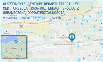 PORADNIA REHABILITACYJNA - OLSZTYŃSKIE CENTRUM REHABILITACJI LEK. MED. URSZULA HURA-RUITENBACH SPÓŁKA Z OGRANICZONĄ ODPOWIEDZIALNOŚCIĄ - WAŃKOWICZA 5,  OLSZTYN