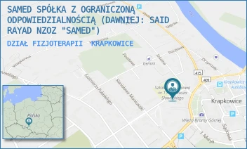 DZIAŁ FIZJOTERAPII - SAMED SPÓŁKA Z OGRANICZONĄ ODPOWIEDZIALNOŚCIĄ - UL. KRASIŃSKIEGO 1,  KRAPKOWICE