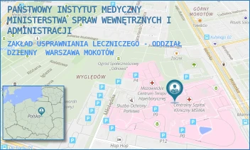 ZAKŁAD USPRAWNIANIA LECZNICZEGO - ODDZIAŁ DZIENNY - PAŃSTWOWY INSTYTUT MEDYCZNY MINISTERSTWA SPRAW WEWNĘTRZNYCH I ADMINISTRACJI - WOŁOSKA 137,  WARSZAWA MOKOTÓW