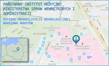 ODDZIAŁ REHABILITACJI NEUROLOGICZNEJ - PAŃSTWOWY INSTYTUT MEDYCZNY MINISTERSTWA SPRAW WEWNĘTRZNYCH I ADMINISTRACJI - WOŁOSKA 137,  WARSZAWA MOKOTÓW