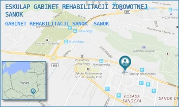 GABINET REHABILITACJI SANOK - ESKULAP GABINET REHABILITACJI ZDROWOTNEJ SANOK - UL. KOŚCIUSZKI 58,  SANOK