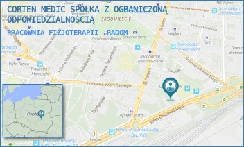 PRACOWNIA FIZJOTERAPII - CORTEN MEDIC SPÓŁKA Z OGRANICZONĄ ODPOWIEDZIALNOŚCIĄ - BELINY PRAZMOWSKIEGO 33 A,  RADOM