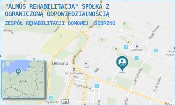 ZESPÓŁ REHABILITACJI DOMOWEJ - "ALMUS REHABILITACJA" SPÓŁKA Z OGRANICZONĄ ODPOWIEDZIALNOŚCIĄ - UL. STRZELECKA 2,  DEBRZNO