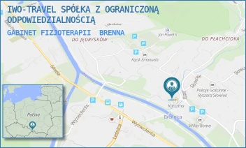 GABINET FIZJOTERAPII - IWO-TRAVEL SPÓŁKA Z OGRANICZONĄ ODPOWIEDZIALNOŚCIĄ - UL. JATNY 11,  BRENNA