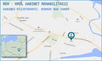 GABINET FIZJOTERAPII - REH - KRÓL GABINET REHABILITACJI - UL. ADAMA MICKIEWICZA 12,  RUDNIK NAD SANEM